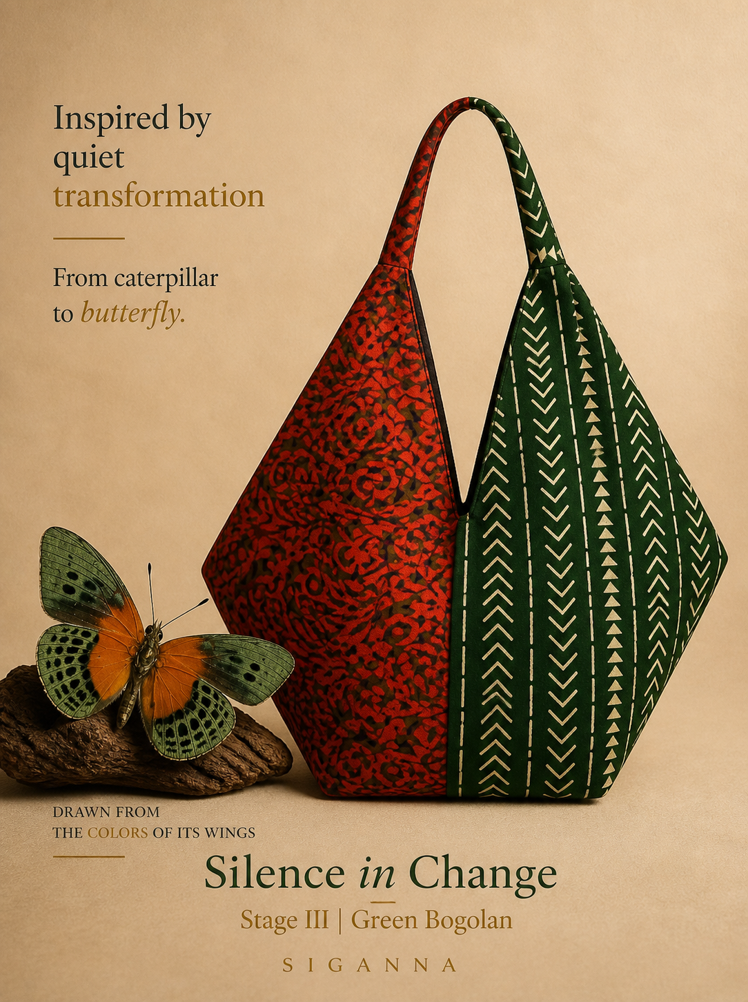 SIGANNA | Silence in Change - African Print Butterfly Bag