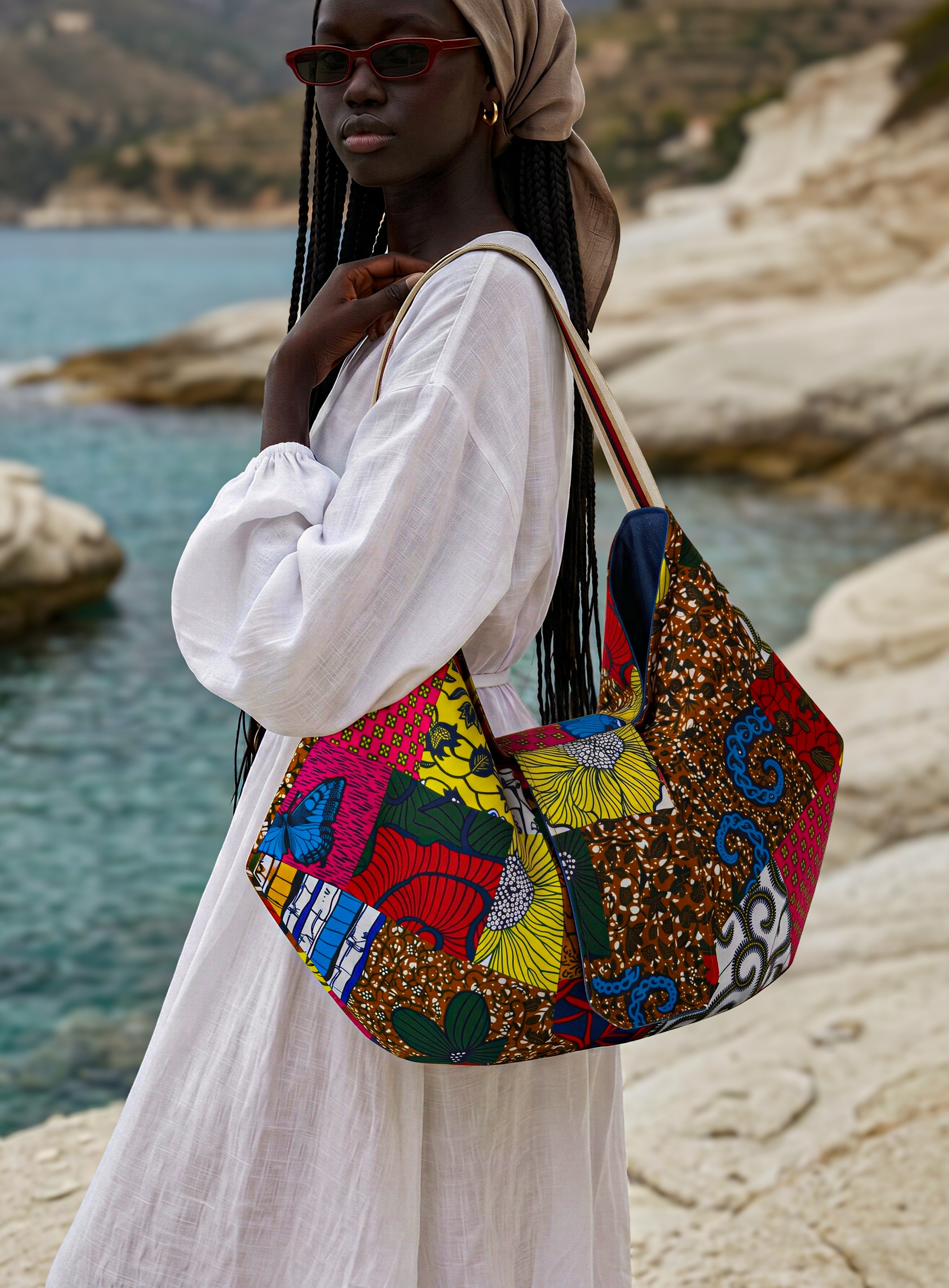 バッグ apolina Patchwork Bag SIGANNA Origami Essence - Artisan African Print Bag