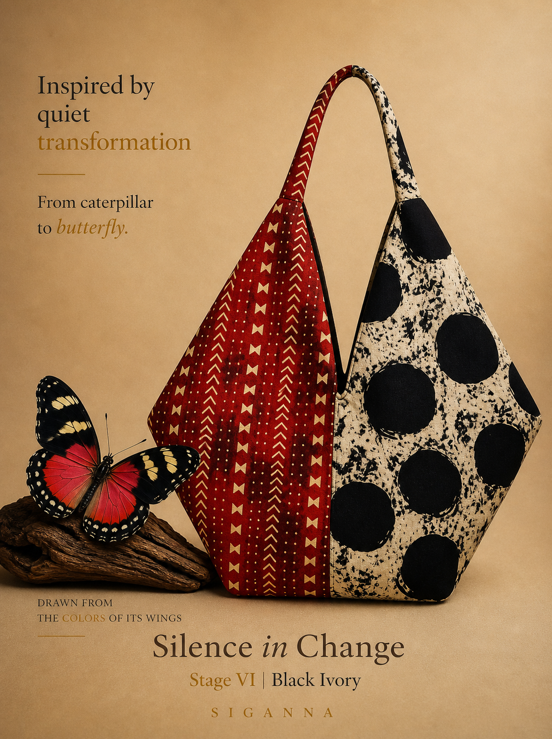 SIGANNA | Silence in Change - African Print Butterfly Bag