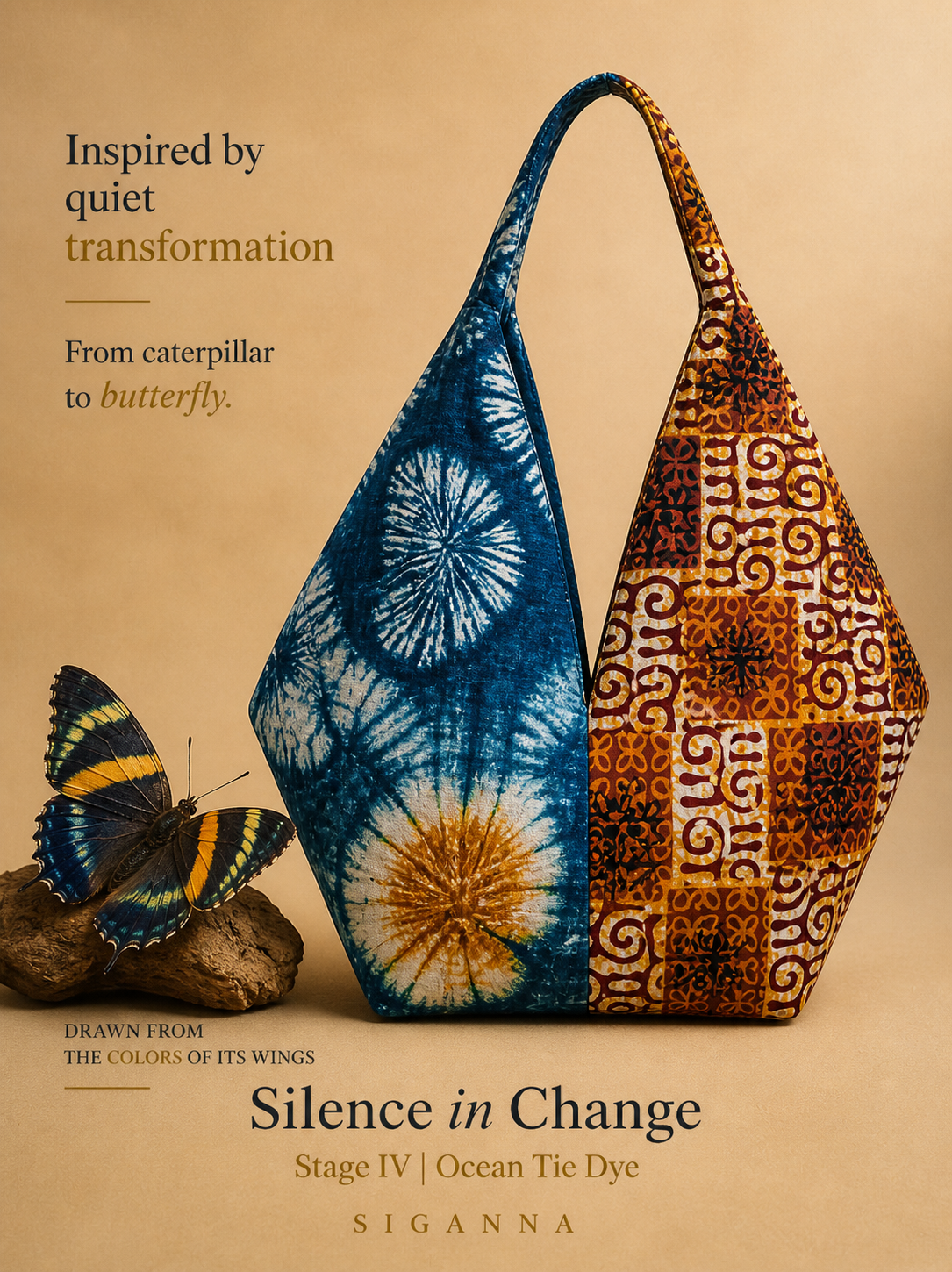 SIGANNA | Silence in Change - African Print Butterfly Bag