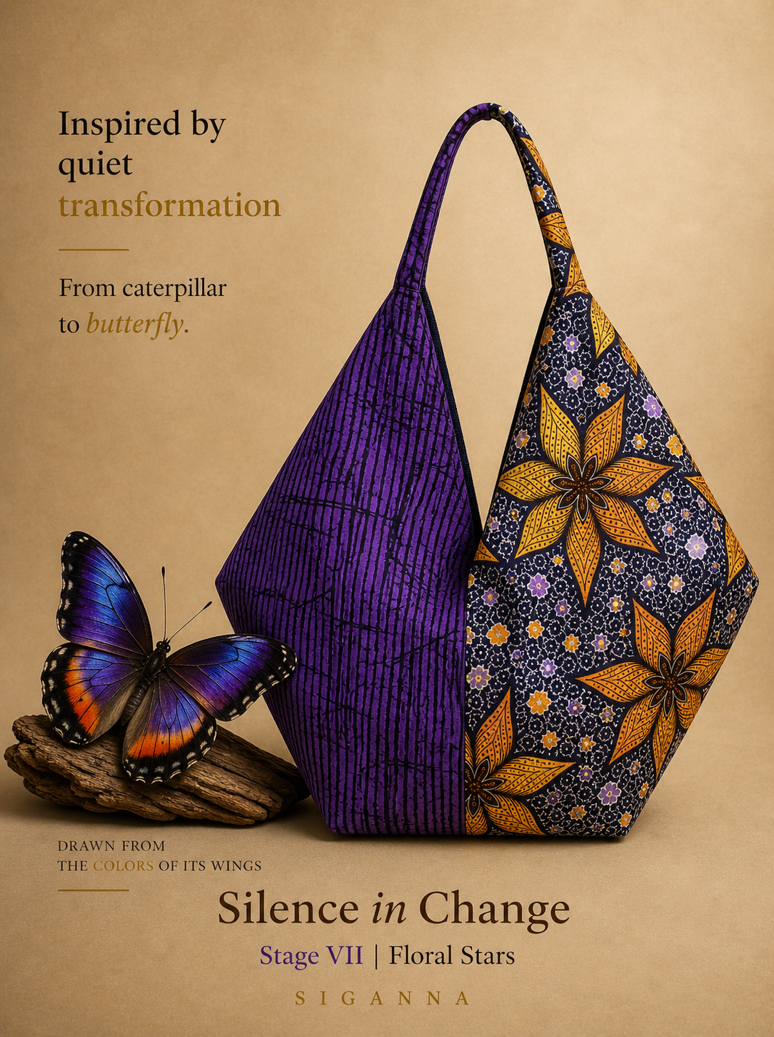 SIGANNA | Silence in Change - African Print Butterfly Bag