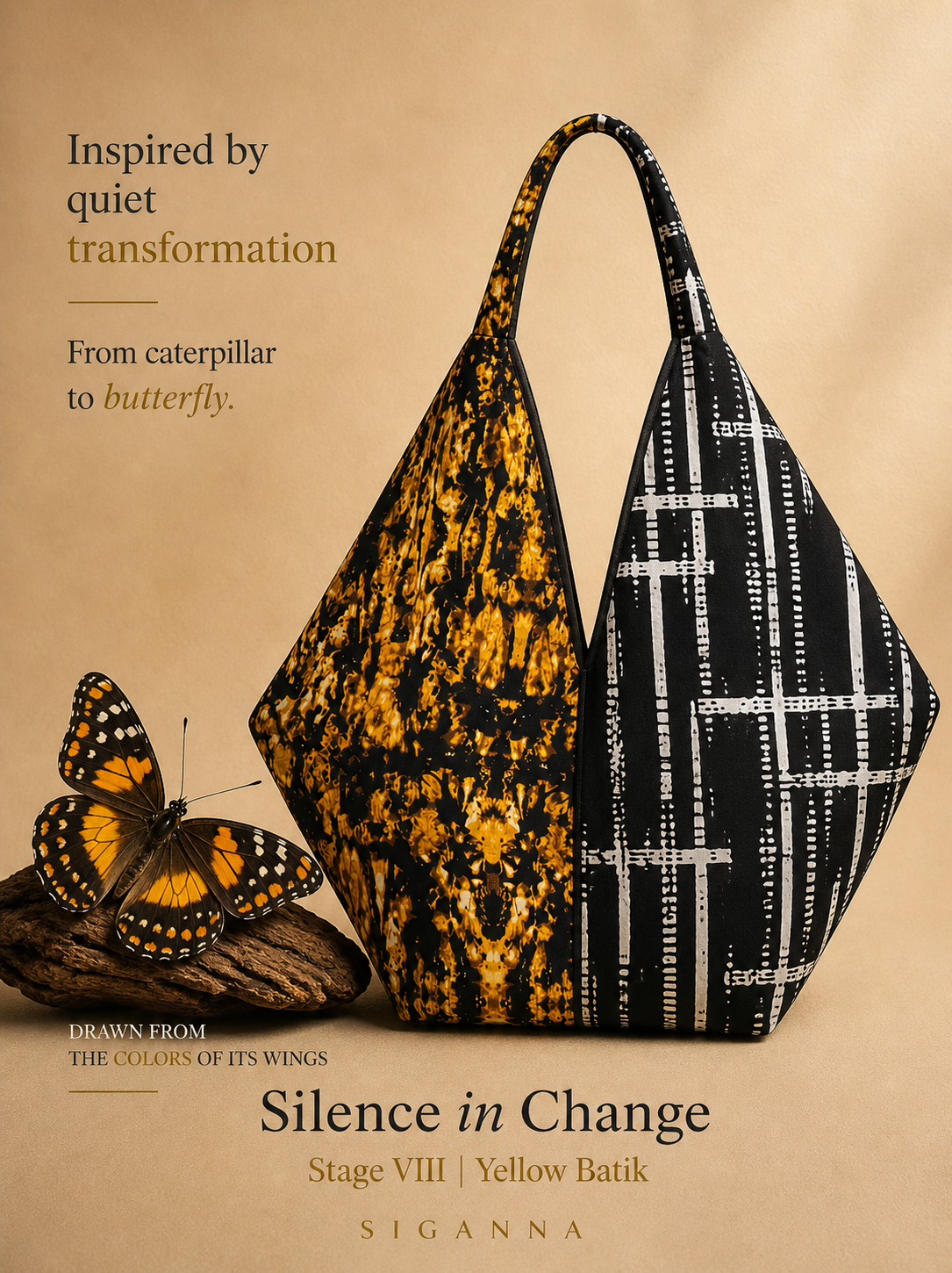 SIGANNA | Silence in Change - African Print Butterfly Bag