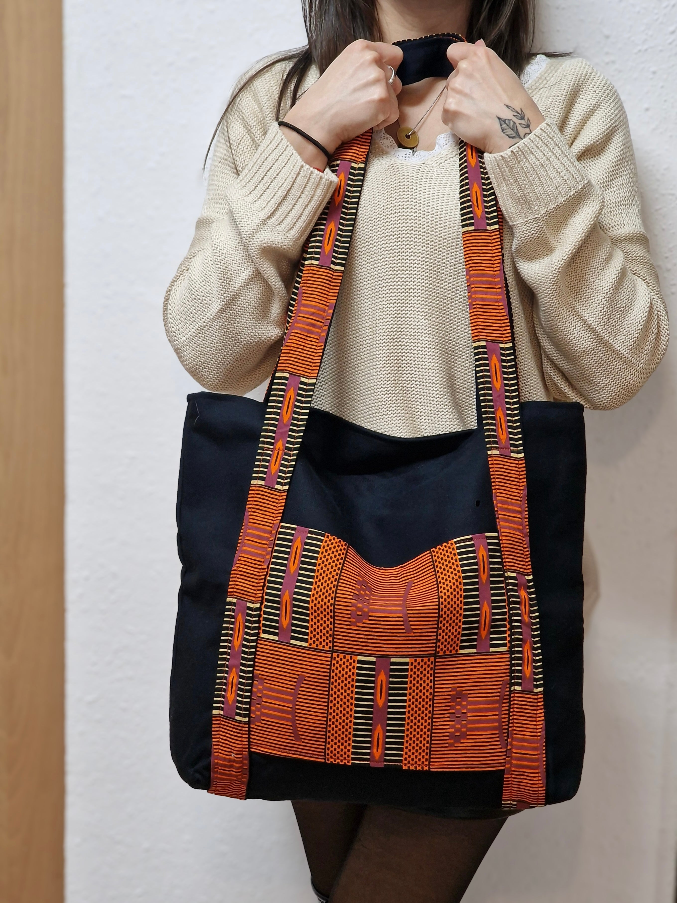 SIGANNA Grounded Elegance - Artisan African Tote Bag